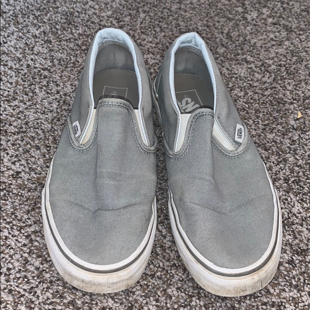 grey slide on Vans